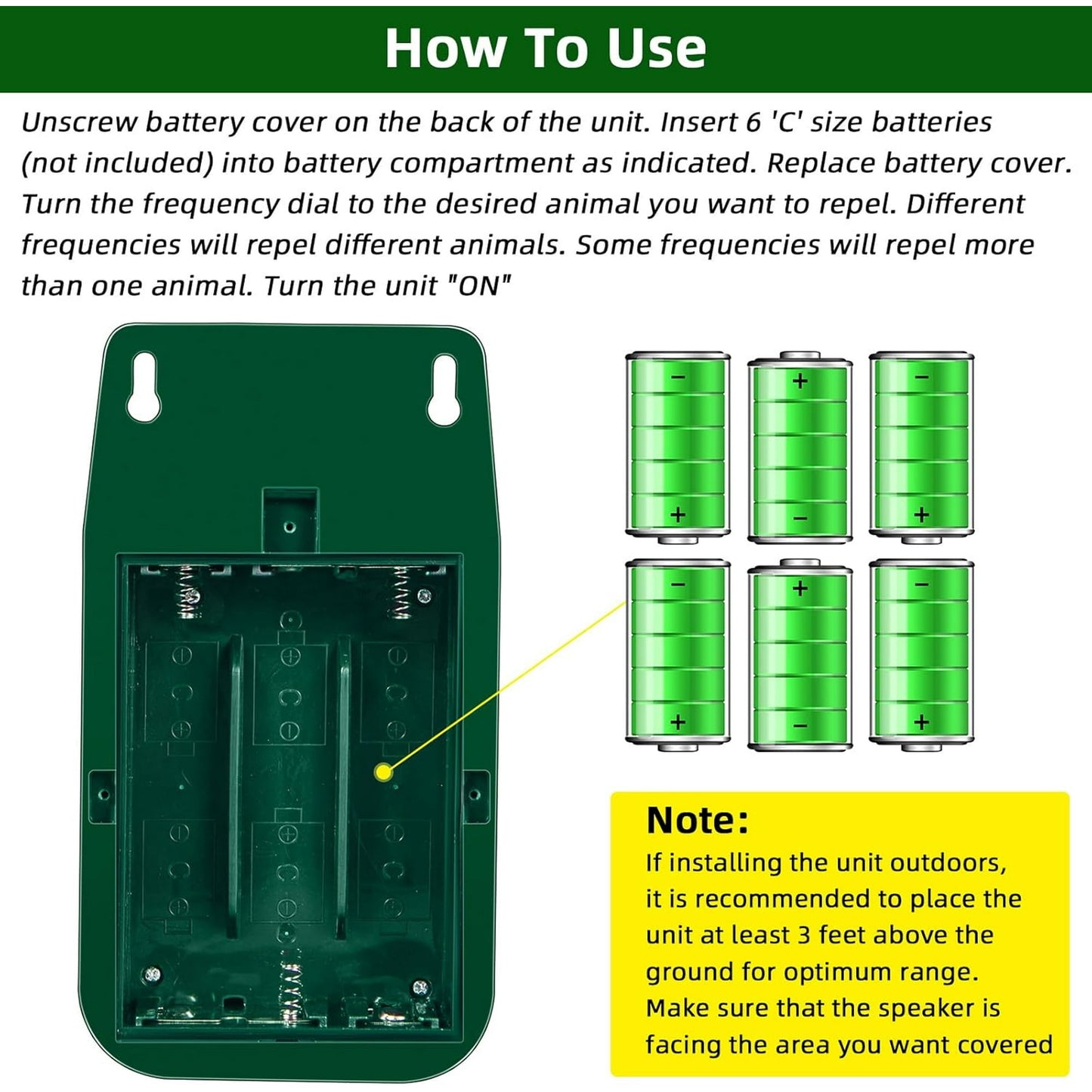 Bird Deterrents for Outside Ultrasonic Bird Repellent Devices Deer Repellent Devices Cat Repellent Animal Repeller with Motion Sensor to Keep Bird Raccoon Rabbit Squirrel Skunk Out of Balconies Yard