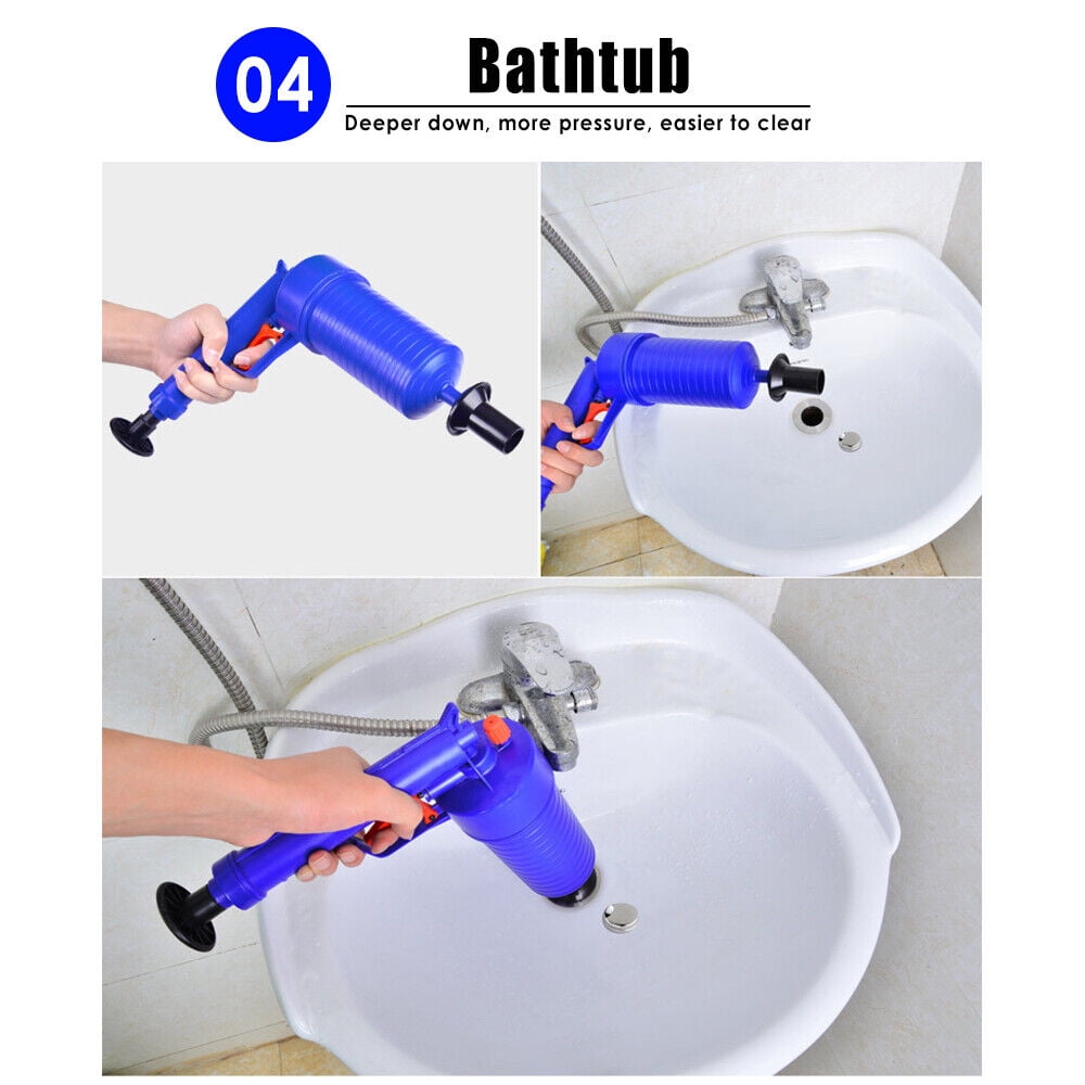 JahyShow Toilet unclogging Plunger tool, Drain Unblocker,Sink plunger, Powerful Manual Pneumatic Dredge Equipment,High Pressure Air Drain Cleaner Pump, Applied to Kitchen, Bathroom, Clogged Pipe