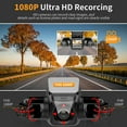 4 Channel Dash Cam Front, Left, Right and Rear, Front and Rear Inside, 360°Panoramic Driving Recorder HD Car Cameras Night Vision