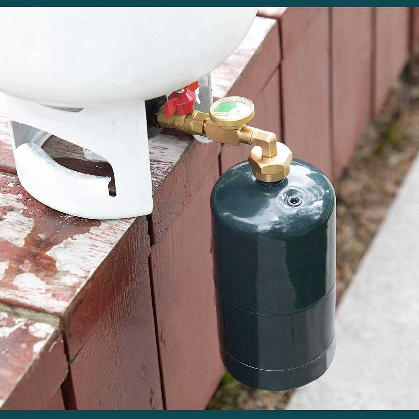 Propane Refill Adapter with Valve and Gauge, Fill 1 Lb Bottles From 20 Lb Tank
