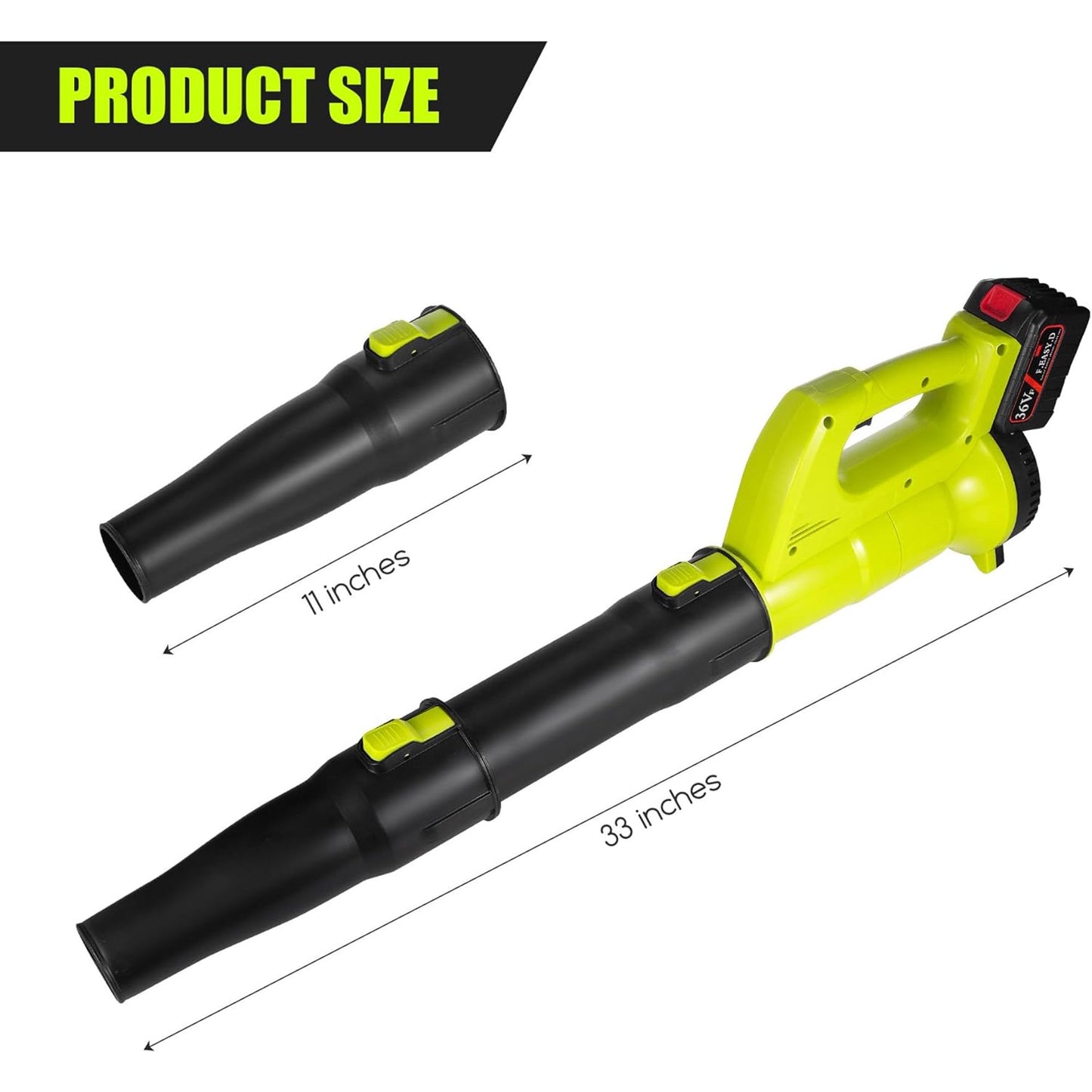Cordless Leaf Blower, 21V For Lawn Care Handheld Electric Leaf Blower Lightweight for Snow Blowing with 2 Batteries 4500mAh Lithium Battery and Charger