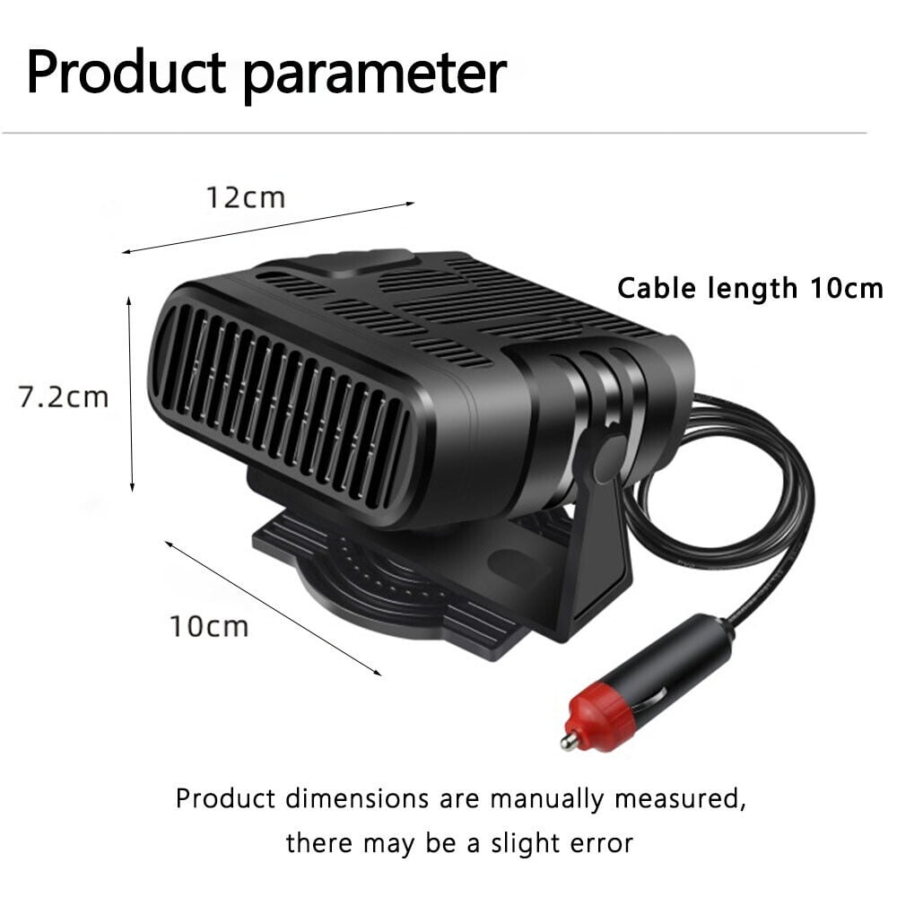 12V Car Heater,Portable Car Heater, Car Heater Auto Defogger 360° Rotatable Heater