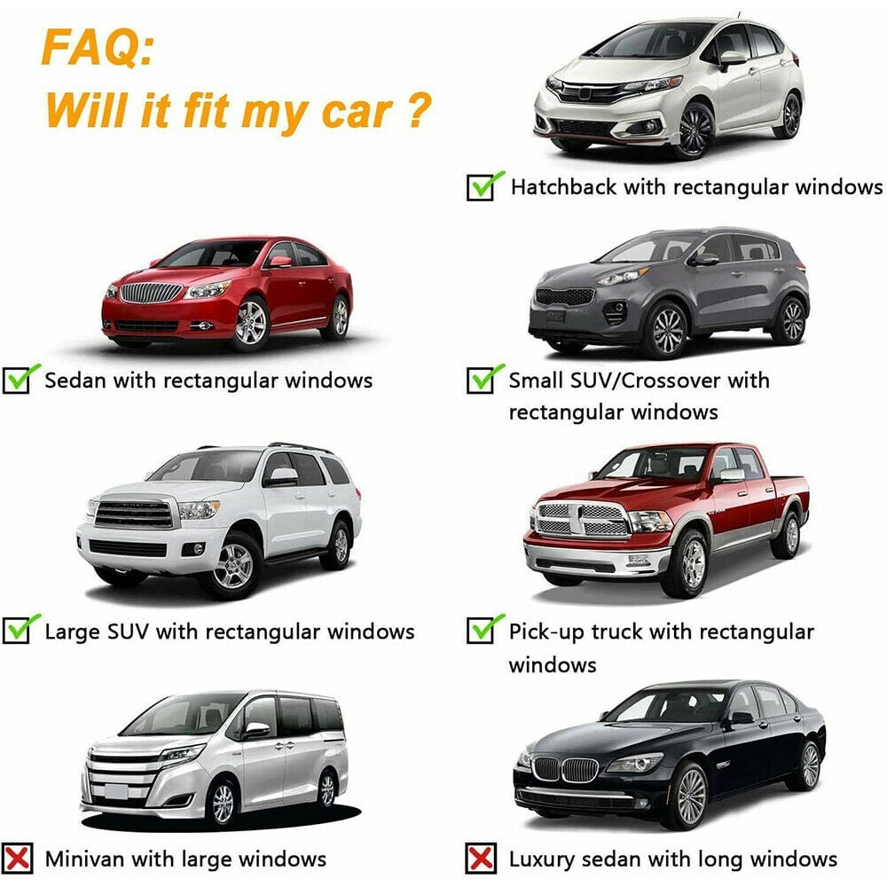 JahyShow Car Window Screen Mesh Automotive Window Shades, 2 Pack, 40 "x217 "