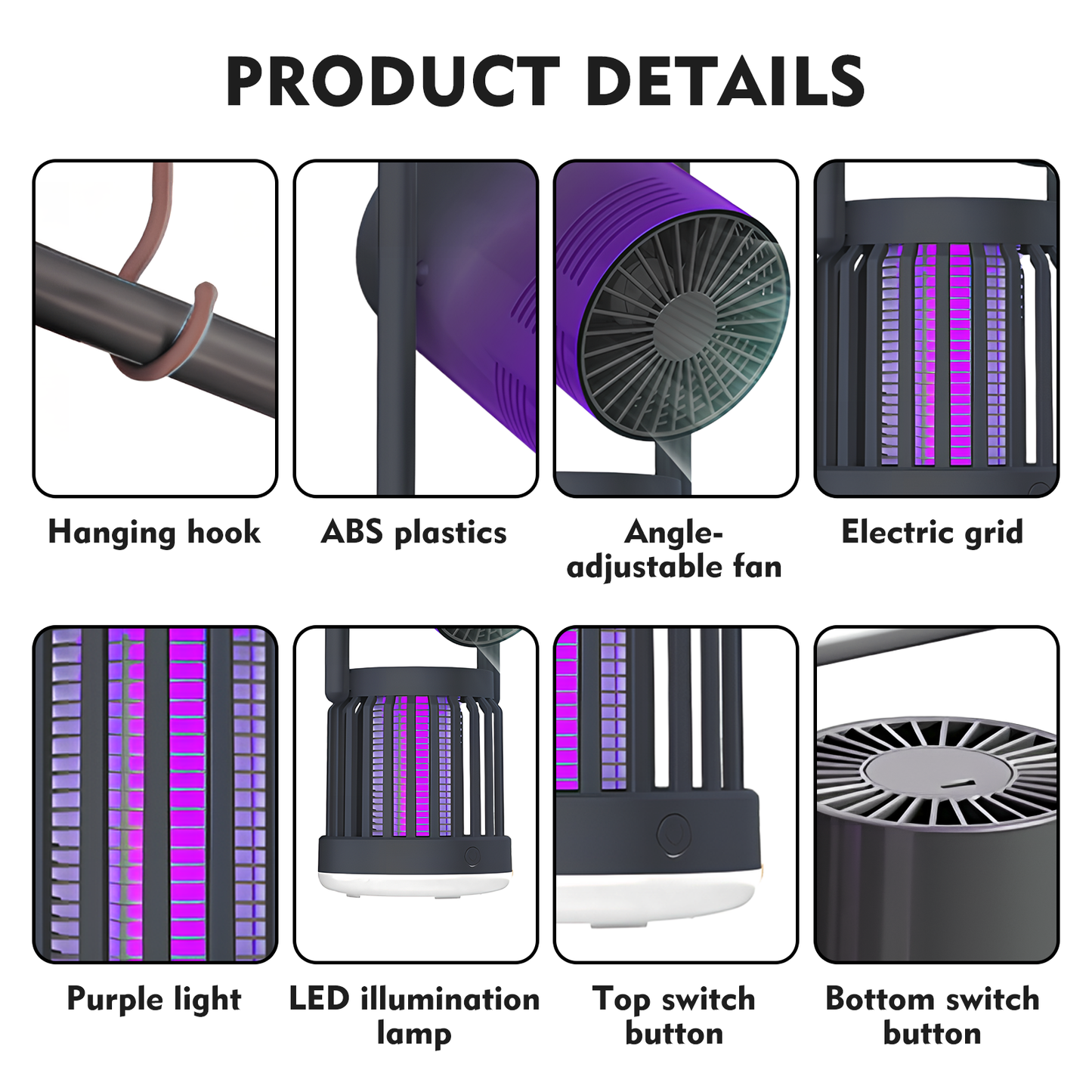3 in 1 Bug Zapper and Mosquito Trap Featuring LED Light and Fan Great for Camping and Garden Insect Repellent (No ratings yet)
