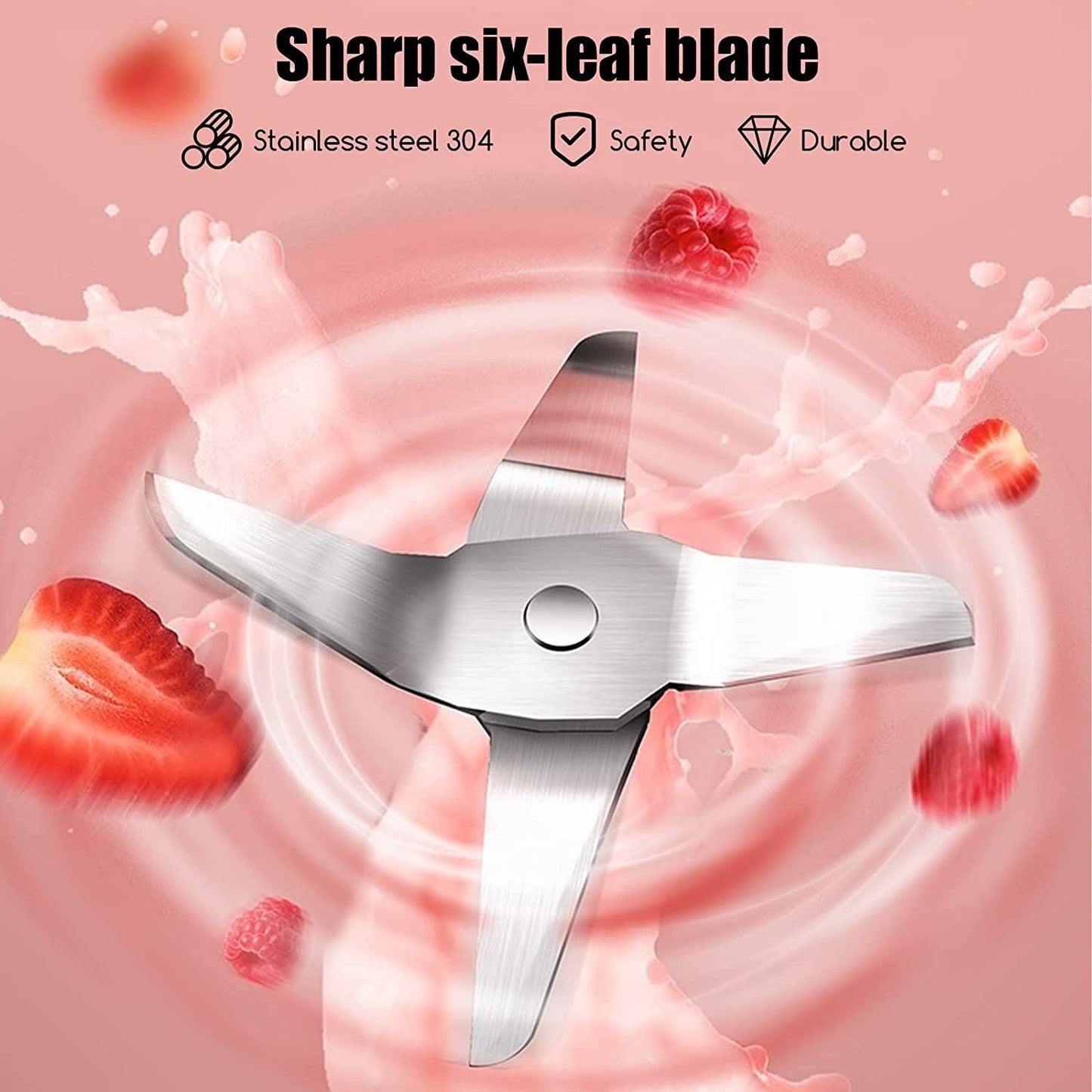 JahyShow Portable Blender, 380ml,Pink