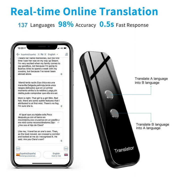 Portable Multi-Language Two-Way Real Time Translation Smart Voice Translator