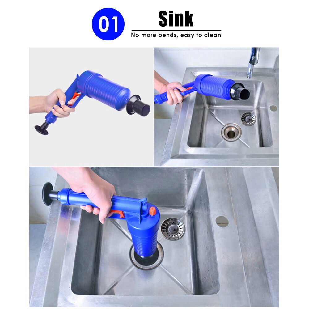 JahyShow Toilet unclogging Plunger tool, Drain Unblocker,Sink plunger, Powerful Manual Pneumatic Dredge Equipment，High Pressure Air Drain Cleaner Pump, Applied to Kitchen, Bathroom, Clogged Pipe