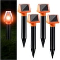 24Hrs Automatic Solar Power Mole Repellent 4-Pack Deterrent Spikes for Lawns & Yard Waterproof Outdoor Ultrasonic