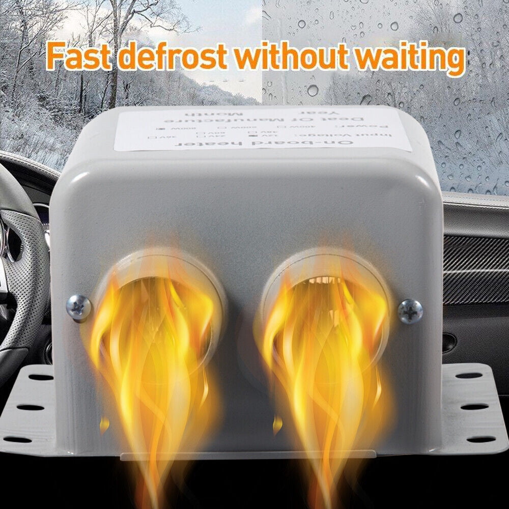 800W 12V Portable Car Heater Defroster - Dual Hole