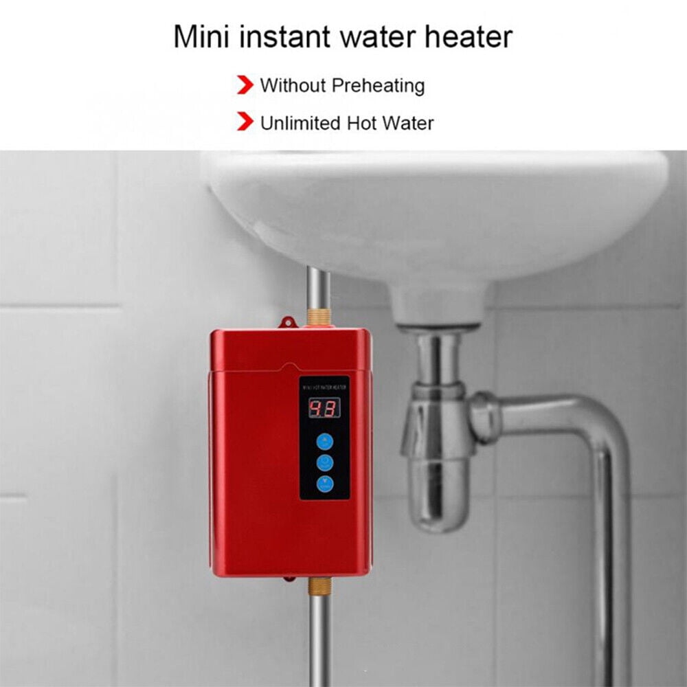 110V Kitchen Electric Hot Tankless Water Heater Sink Instant Boiler Bathroom