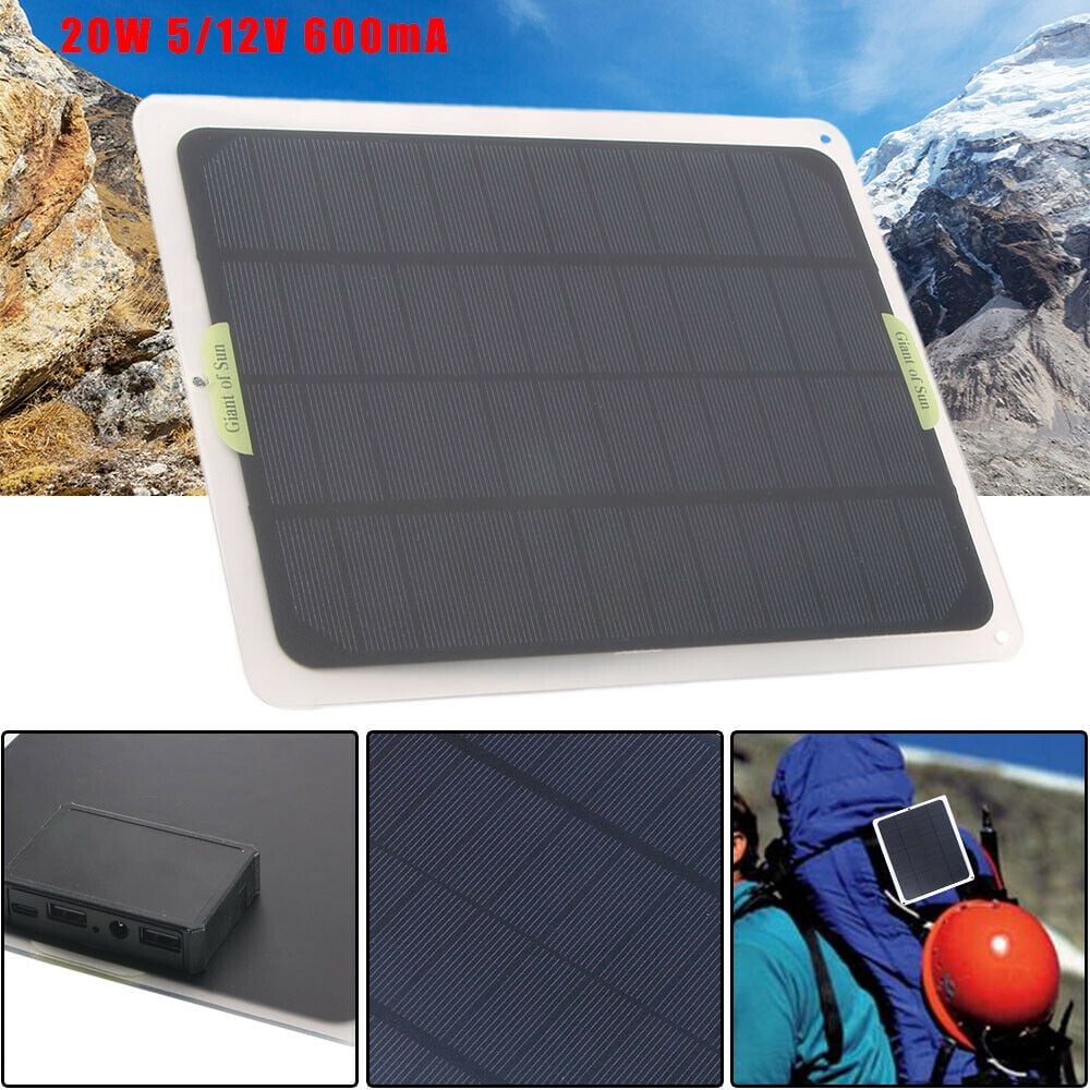 20W Solar Panel 12V Trickle Charge Battery Charger For Maintainer Marine RV Car