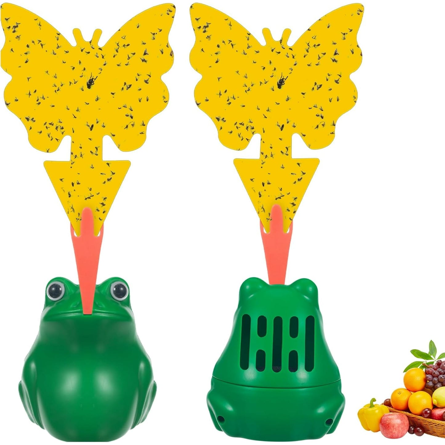 2Pack Fruit Fly Traps for House Indoors with 10pcs Sticker&a Bait Light Green