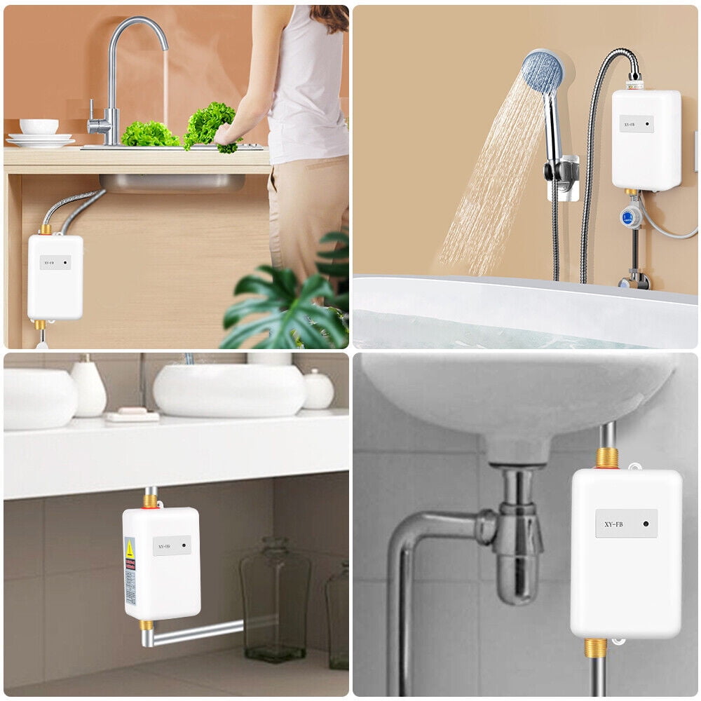 3000W Instant Hot Water Heater Electric Tankless On Demand House Shower Sink