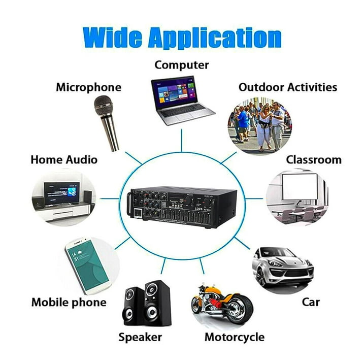 Jinyi 326BT/999BT 5000W Continuous Power 2.0 Channel Audio Power Amplifier