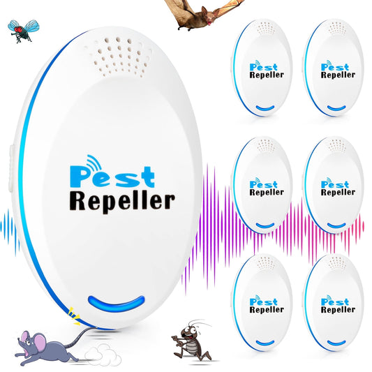 2024 Mouse Indoor Ultrasonic Repellent 6 Packs for Roach, Rodent, Mouse, Bugs, Mosquito, Mice, Spider, Ant, Electronic Plug in Pest Control