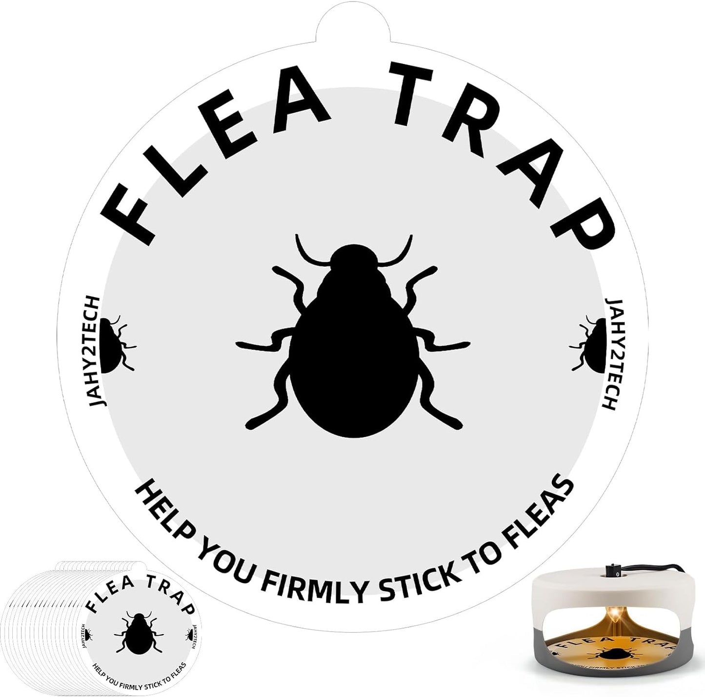 20 Pack Flea Trap Refill Discs 7.1 Inches Sticky Pad Refills, Natural Odorless Glue Board Replacement for Flea Trap, Safe for People and Pets