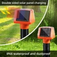 24Hrs Automatic Solar Power Mole Repellent 4-Pack Deterrent Spikes for Lawns & Yard Waterproof Outdoor Ultrasonic