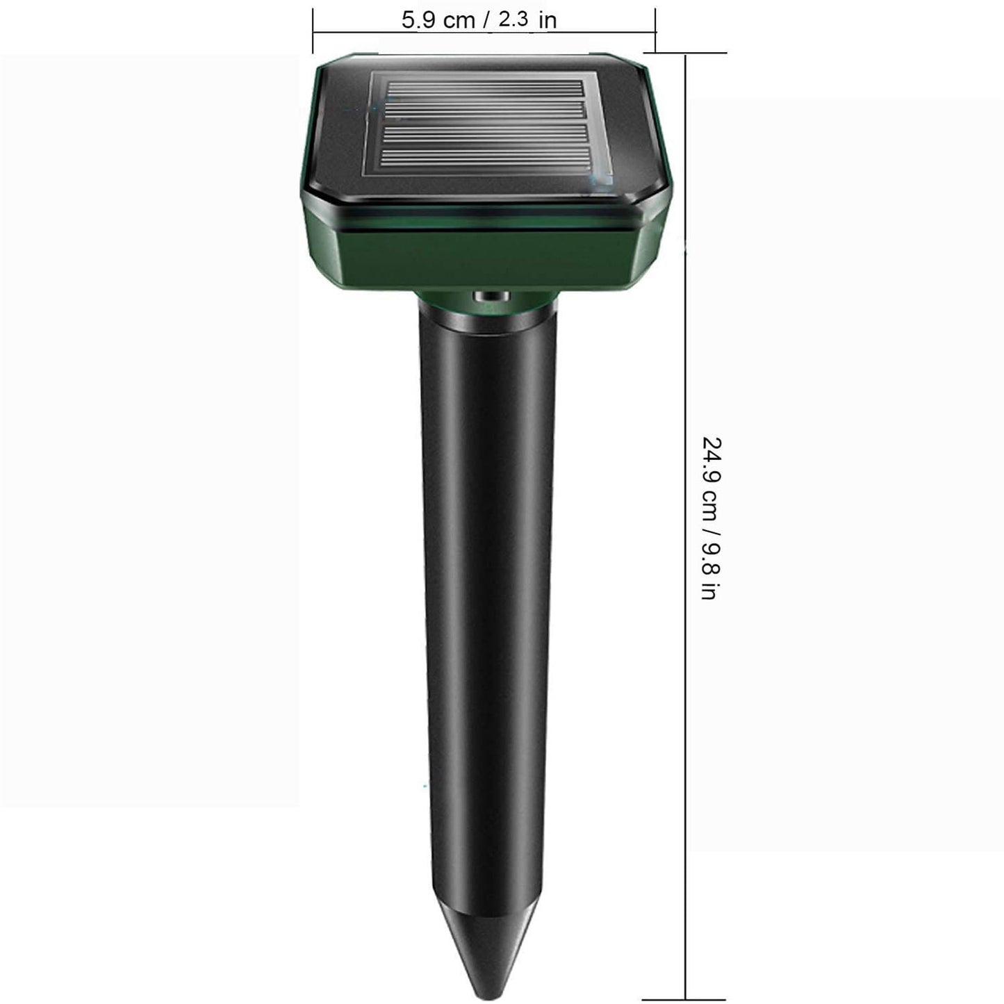8Pcs Solar Powered Sound Wave Sonic Repeller Outdoor Garden Yard Farm Mouse Gopher Rat Vole Mole Scarer Snake Rodent Pest Reject Repellent Expeller