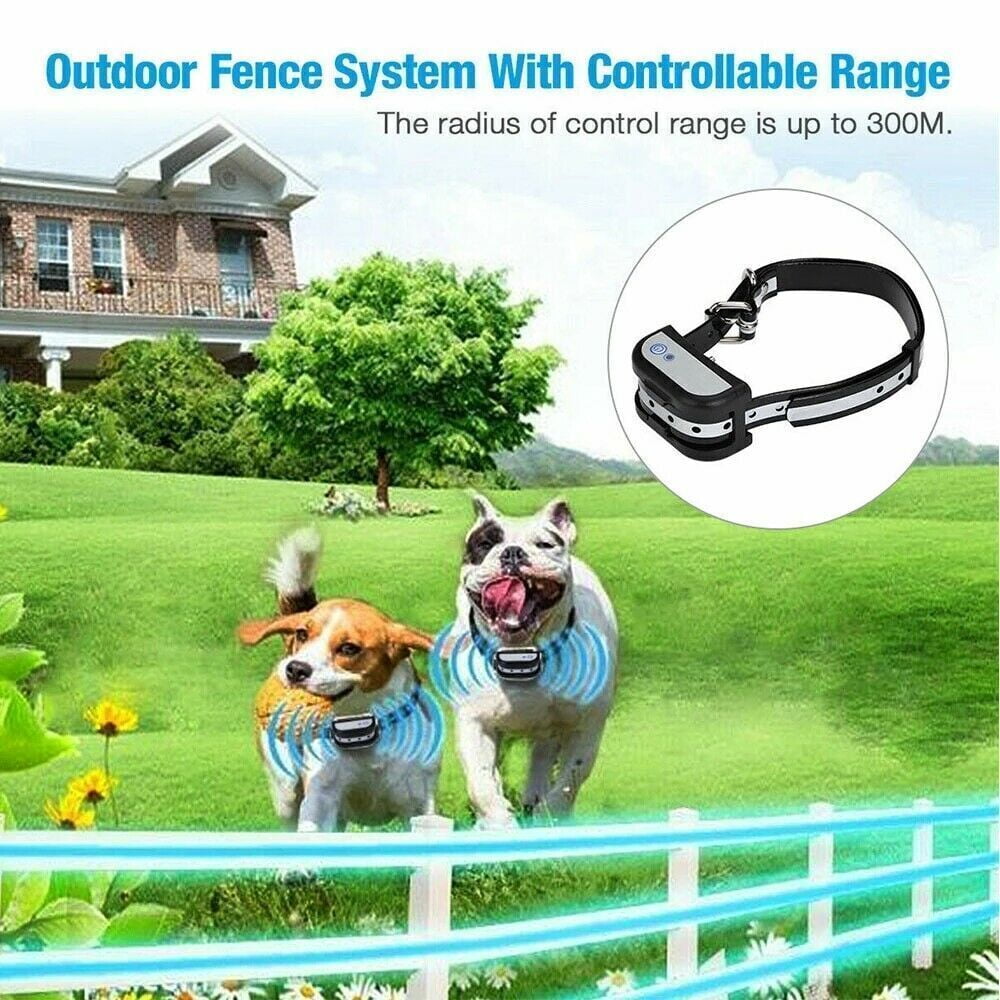 New Electric Wireless Dog Fence System, Containment System Training Collar Shock For 1/2/3 Pet Dog Container Boundary System(For 3 pet)