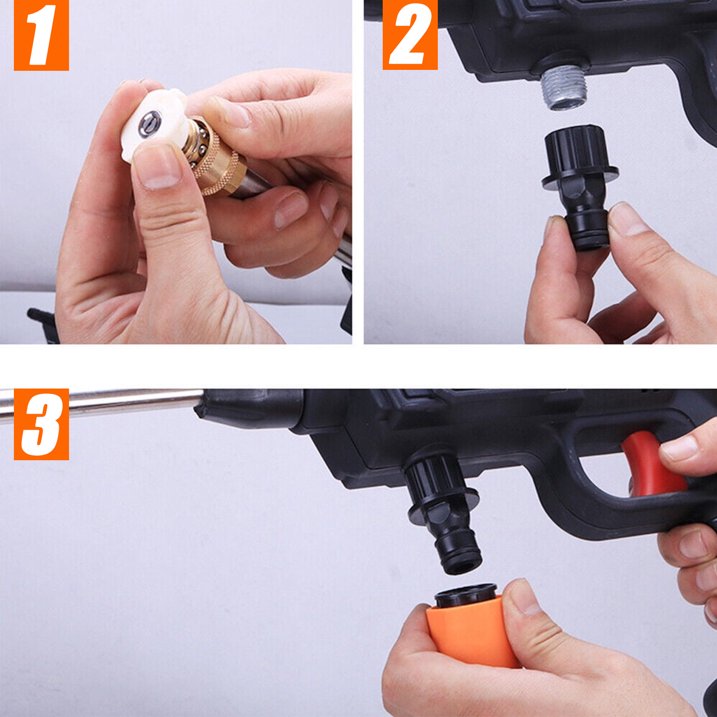 Cordless Electric High Pressure Water Spray Car Gun Portable Washer Cleaner Yard