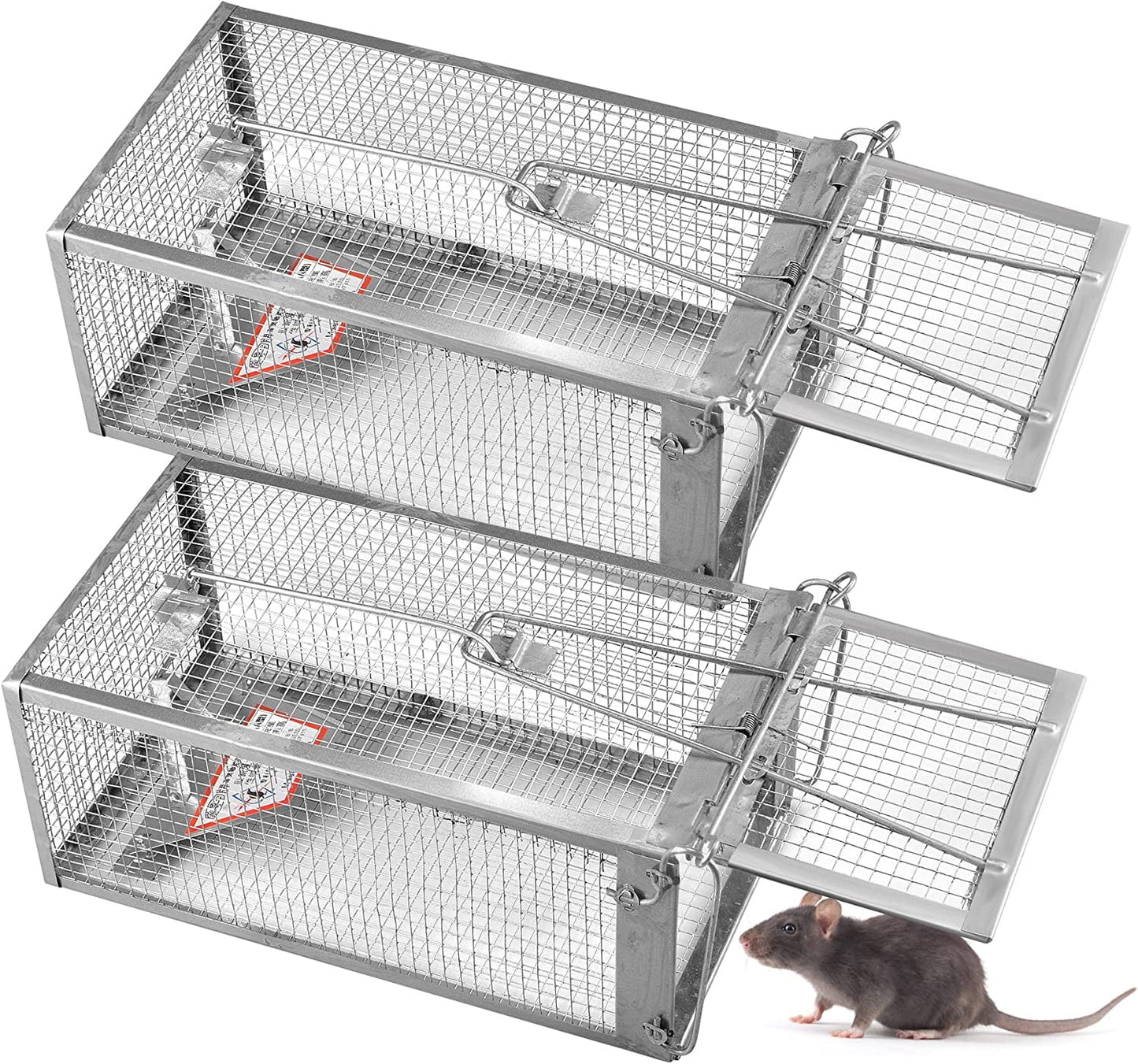 2x Large Rat Trap Cage Live Animal Pest Rodent Mouse Control Catch Hunting Trap