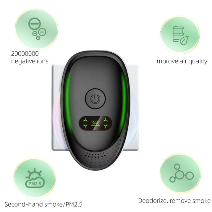 2-Pack Outlet Plug-In HEPA Air Purifier, Black