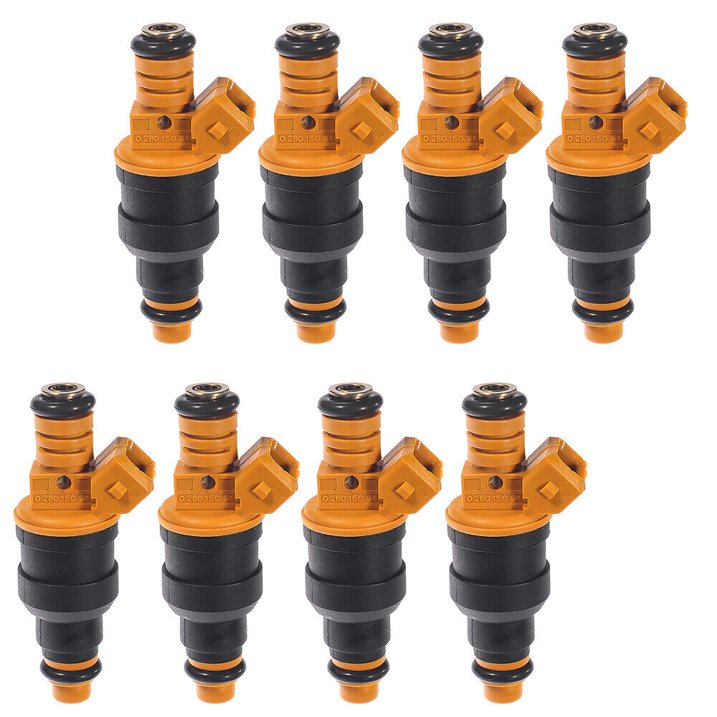 Set of 8 Bosch Flow of Matched Fuel Injectors 280150943 for Ford 4.6L, 5.0L, 5.4L, 5.8L