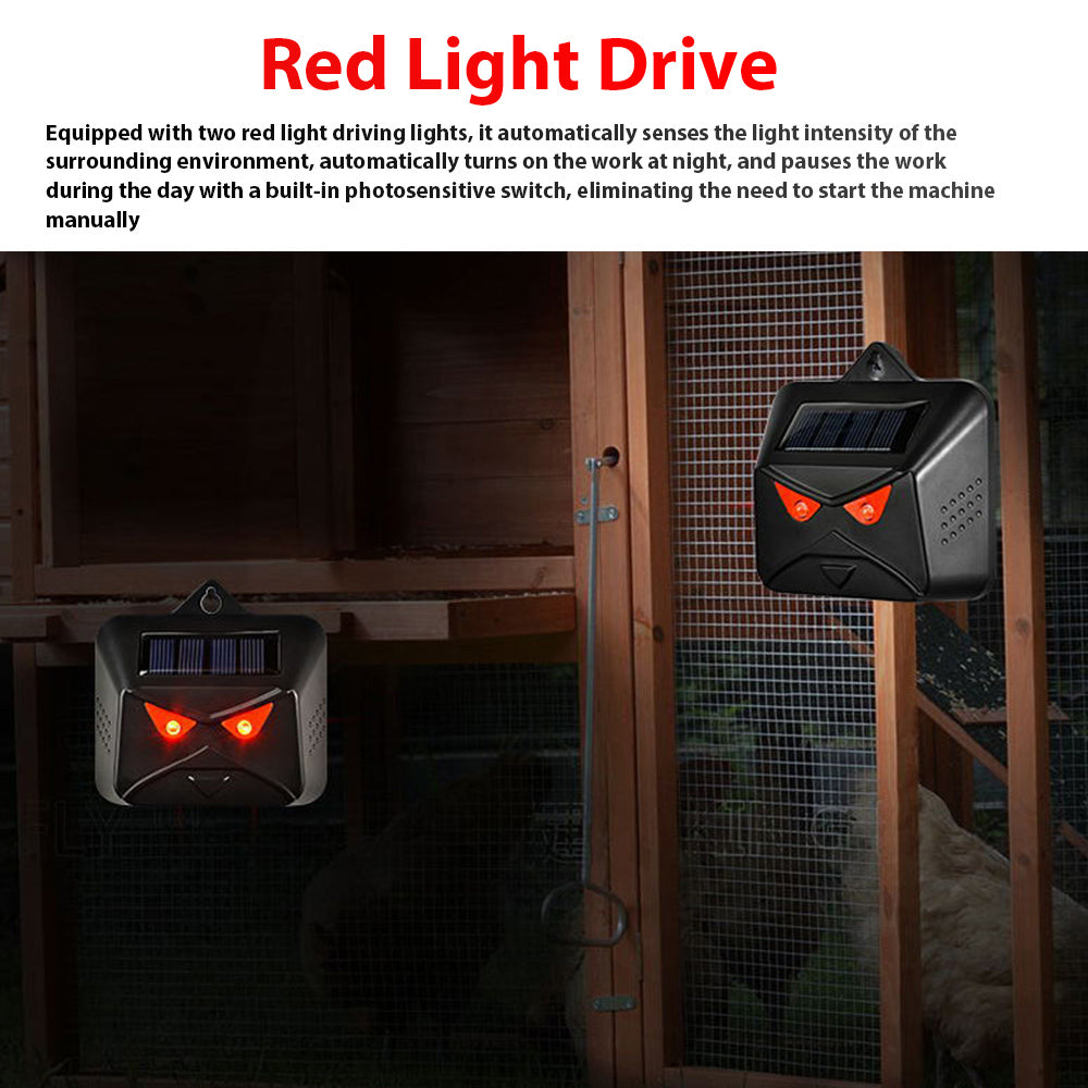 4 X Solar Predator Guard Light Red Led Deterrent Light Night Animal Repeller