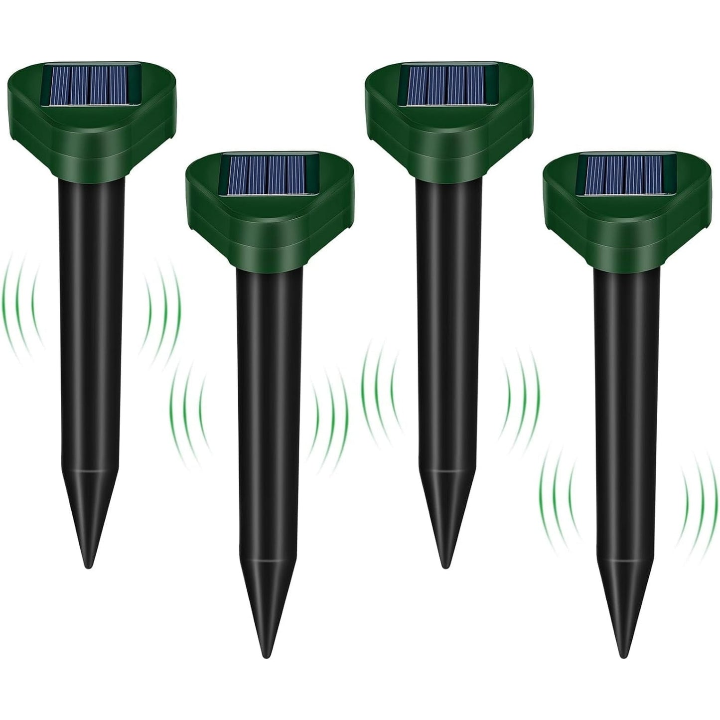 Mole Repellent Solar Powered Outdoor, Gopher Repellent Ultrasonic Mole Repellent Stakes Waterproof Sonic Mole Spikes