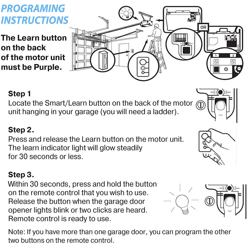 Reliable Craftsman Garage Door Opener Remote - Gray Design, 315mhz Frequency