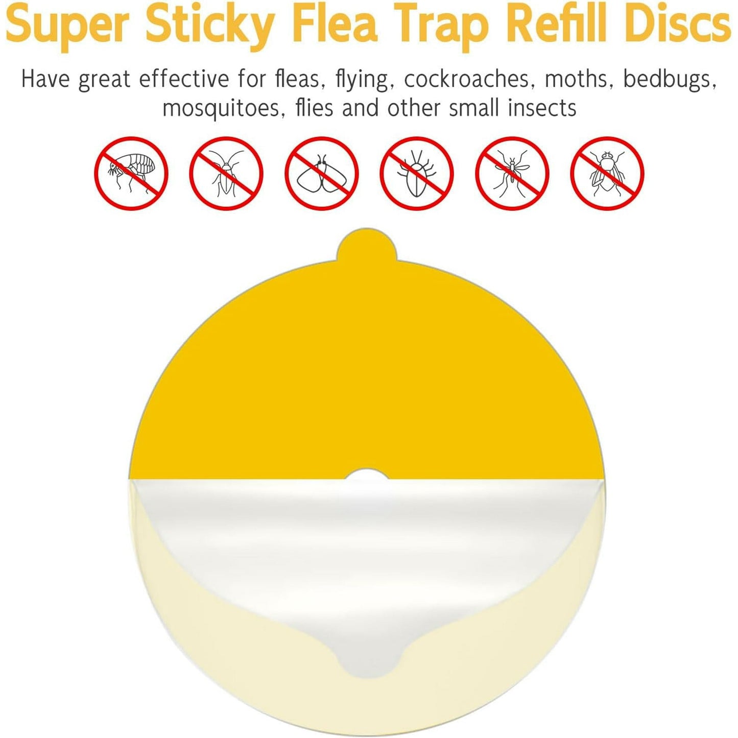 20 Pack Flea Trap Refill Discs 4.95 Inches Sticky Pad Refills, Natural Odorless Glue Board Replacement for Flea Trap, Safe for People and Pets