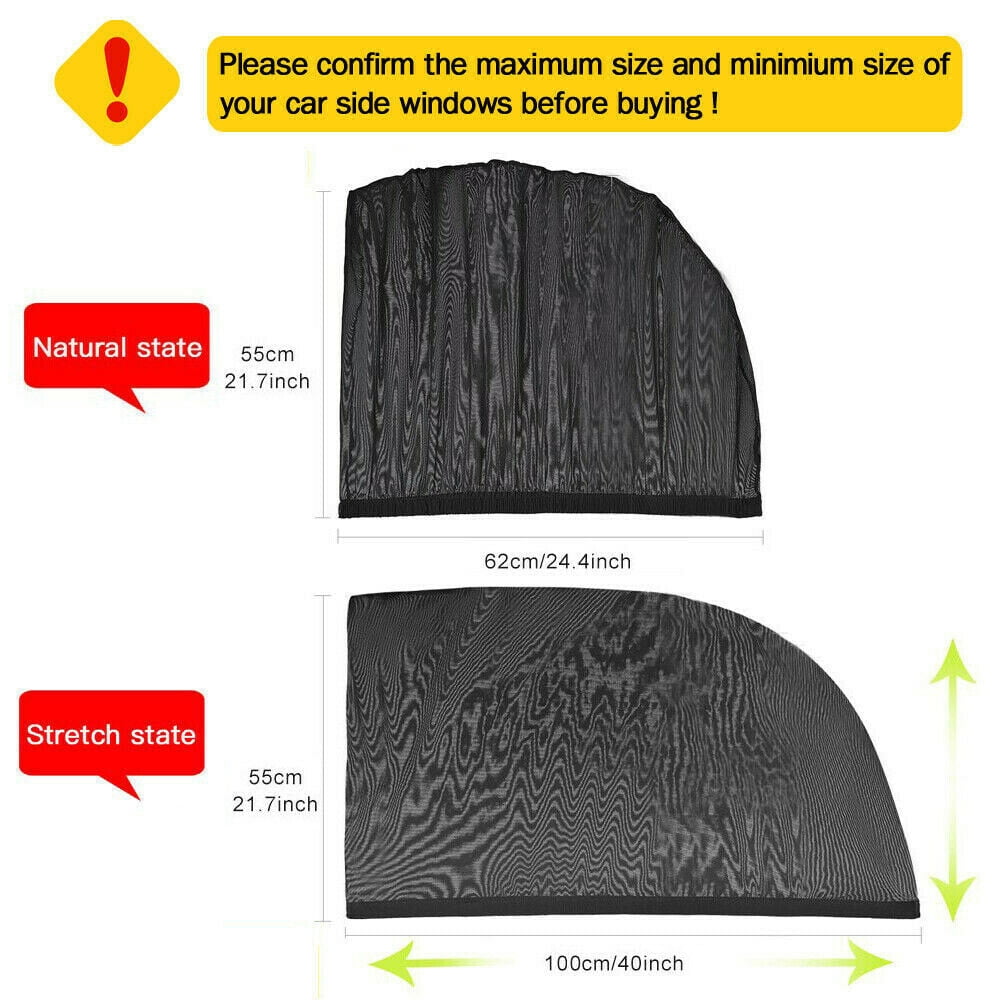 JahyShow Car Window Screen Mesh Automotive Window Shades, 2 Pack, 40 "x217 "