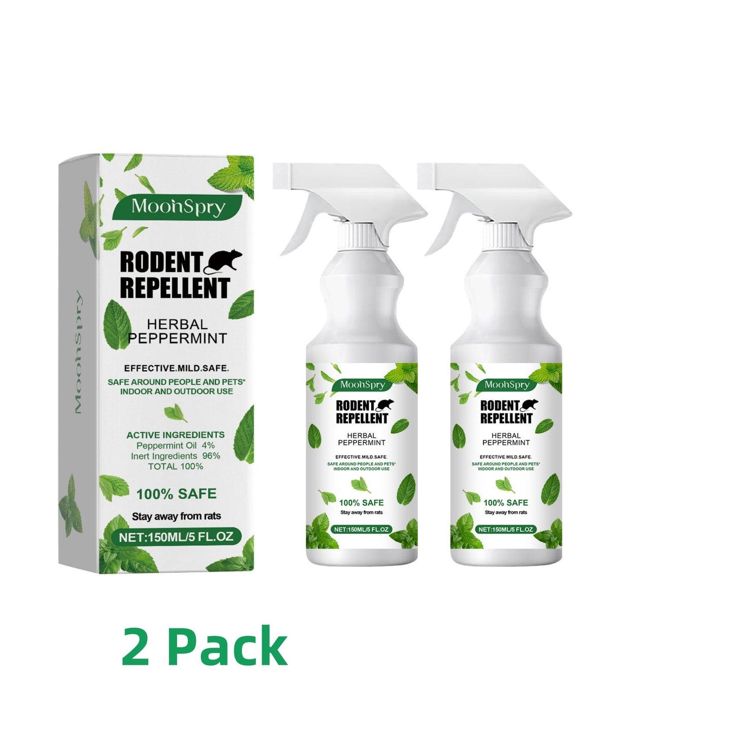 Mint-Scented Mouse Repellent Spray, 500ml Natural Insect Spray