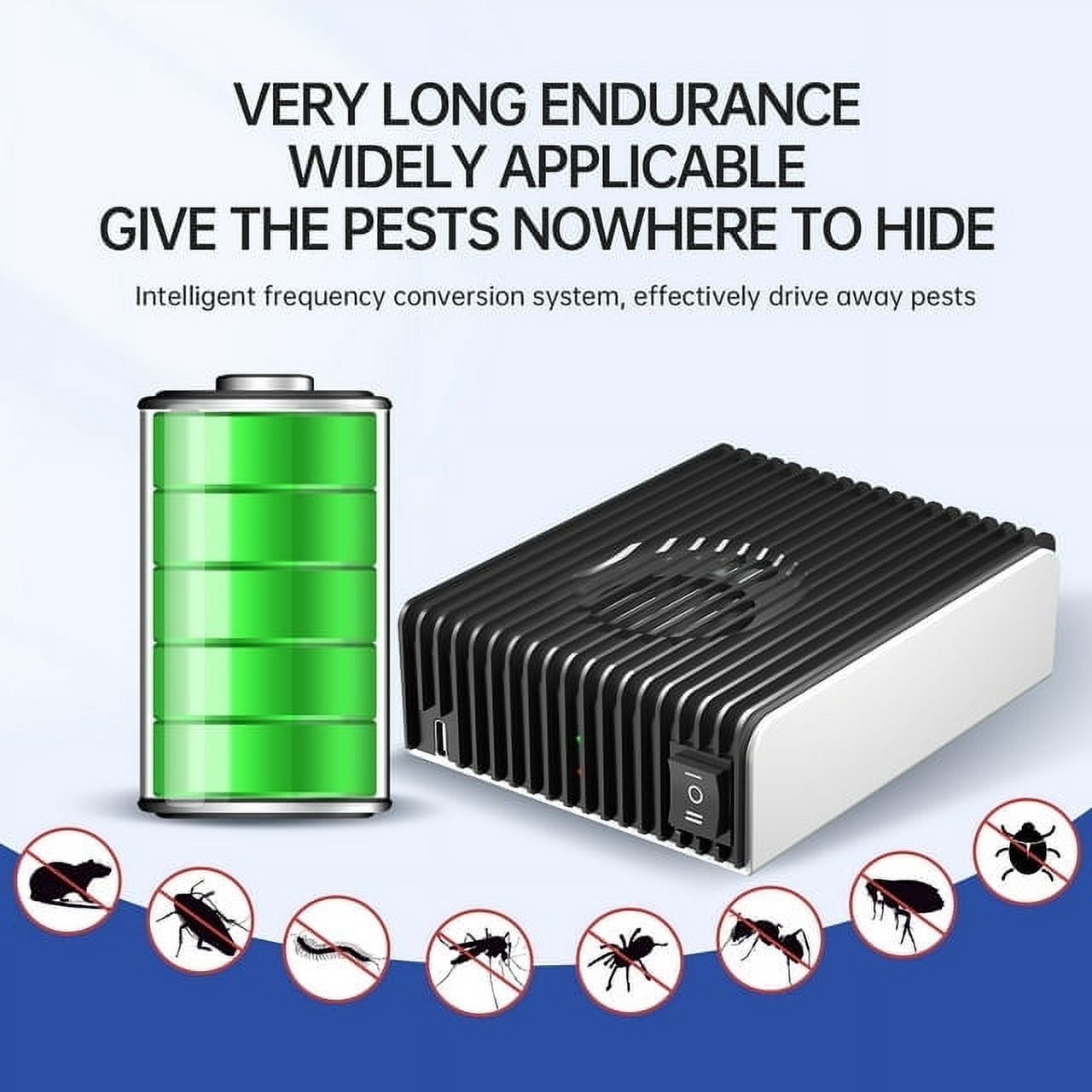 360° Ultrasonic Rodent Repellent For Indoor/Outdoor Use Safe for Family&Pets Effective Pest Control Mouse, Roach, Spider Repeller