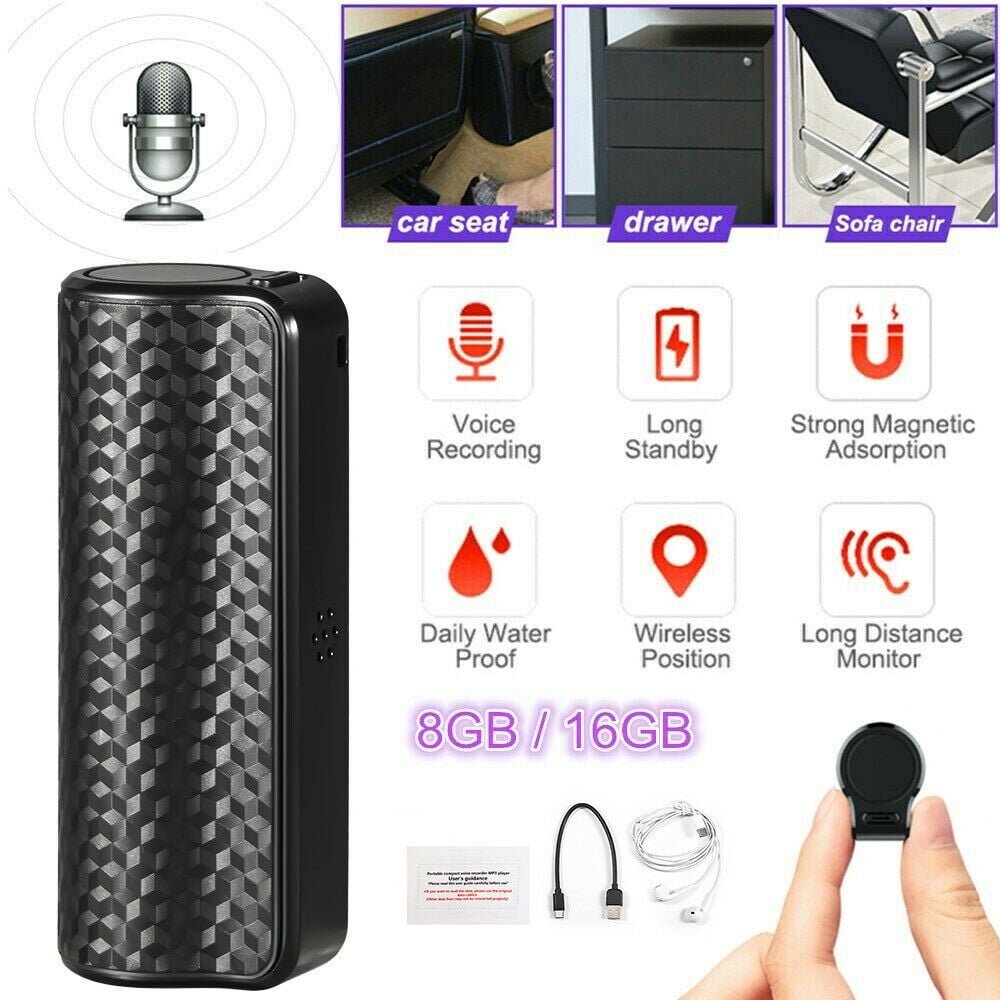 Mp3 Spy Magnetic Recording Device Hidden Voice Activated Mini Audio Recorder (8GB)