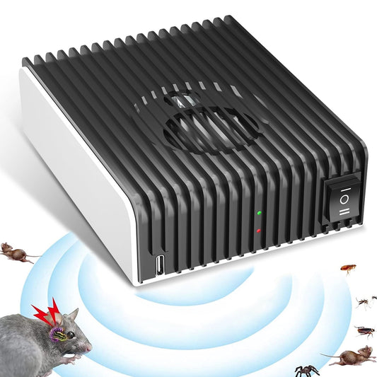 360° Ultrasonic Rodent Repellent For Indoor/Outdoor Use Safe for Family&Pets Effective Pest Control Mouse, Roach, Spider Repeller