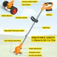 Cordless Lawn Mower Kit Powerful DC Motor Safety Brush Cutter Blades Adjustable Handle