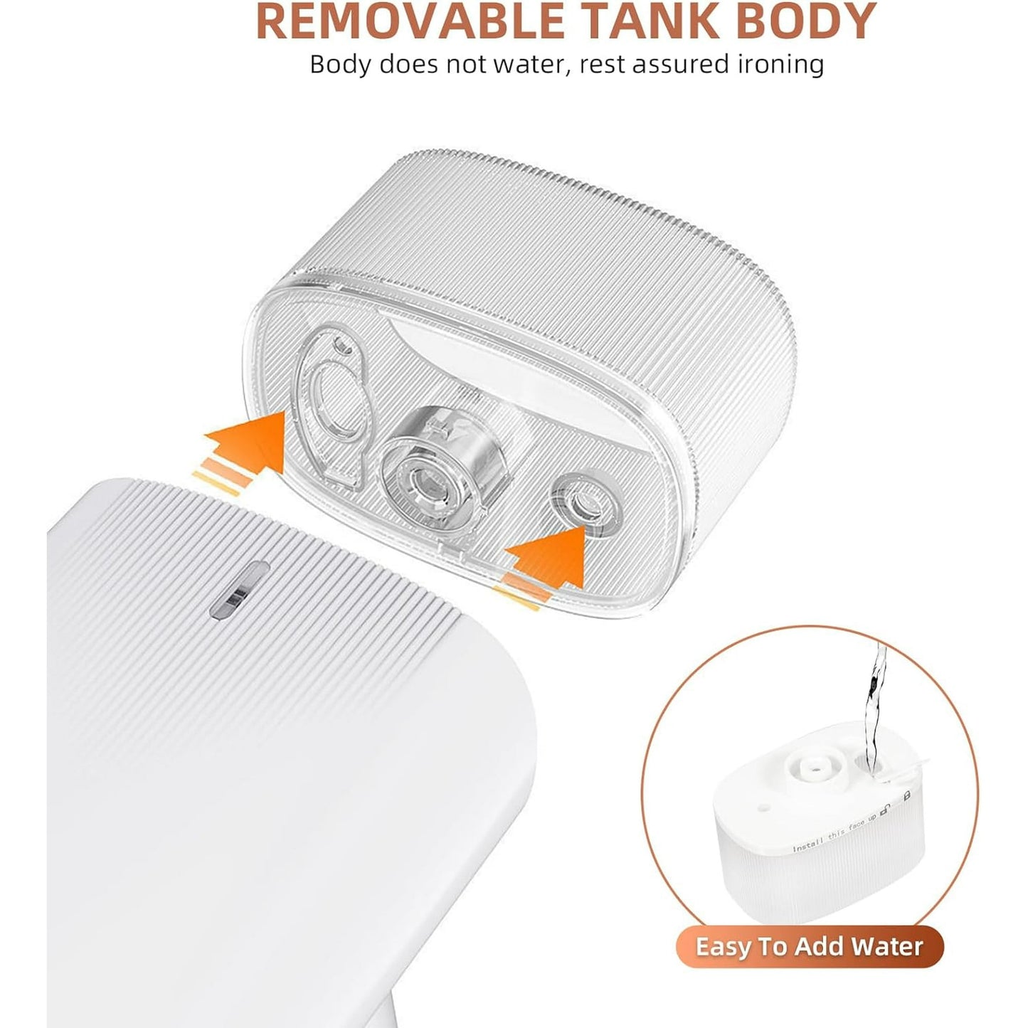 Portable Handheld Clothes Steamer,Travel Steamer 1000W Fast Heat Fabric Wrinkles Remover For Garments Steamer Iron Clothes With Brush & Measure Cup For Home Office Business Trips
