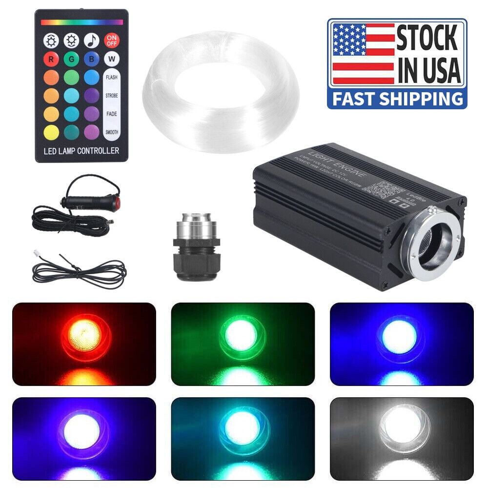 Twinkle 500pcs 6.5ft Fiber Optic Lights Star Headliner kit, Music Mode Bluetooth APP Control Remote, RGBW Twinkle Star Lights for car/Home Ceiling/Theater