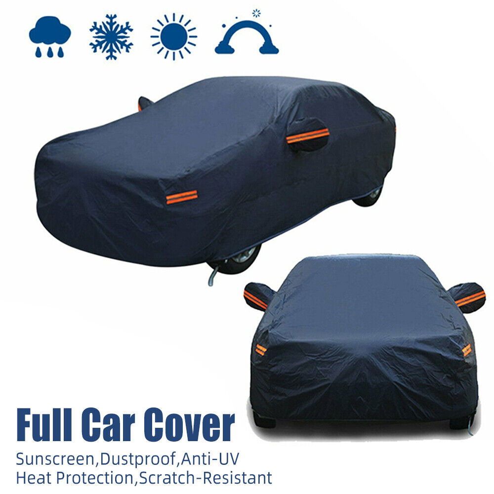 Car Cover Heavy Duty Waterproof Full Car Cover All Weather Protection Outdoor Indoor Use UV Dustproof for Auto SUV Sedan