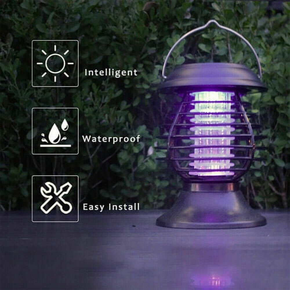 Solar Powered Mosquito Killers Light Insects Killing Hanging Lamp Garden Outdoor