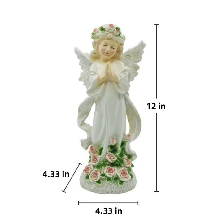 Solar Angel Garden Statue, Outdoor Patio Garden Sculptures & Statues Solar Yard Decorations Lawn Ornaments Figurines for Outside