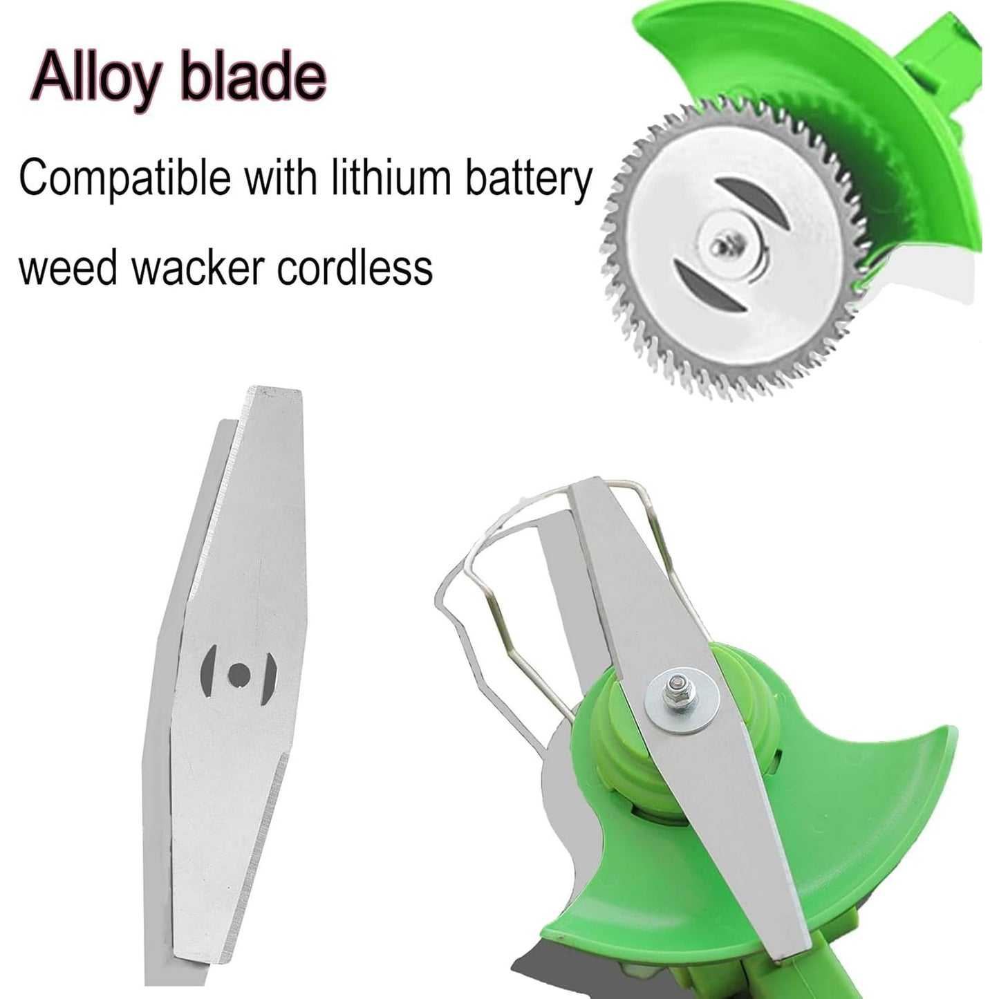 10Pack Grass Trimmer Blade Heads Replacements,Cordless Electric String Trimmers Metal Blade,Carbide Blade Tip Brush Cutter Trimmer Blade for Electric Lawn Mower Set (Silver)