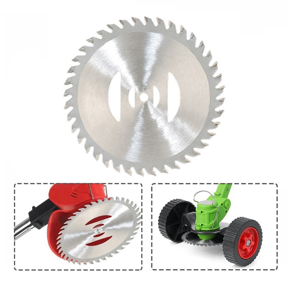 10Pack Grass Trimmer Blade Heads Replacements,Cordless Electric String Trimmers Metal Blade,Carbide Blade Tip Brush Cutter Trimmer Blade for Electric Lawn Mower Set (Silver)