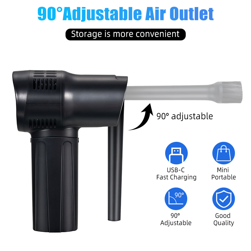 Compressed Air Duster,Electric Air Duster Rechargeable Cordless Air Duster for Computer Keyboard Cleaner