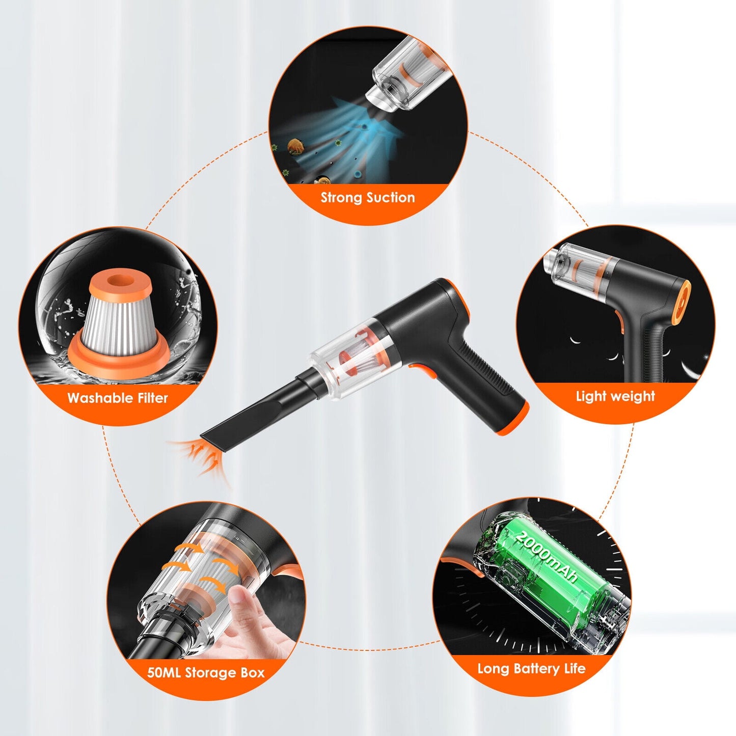 Rechargeable Handheld Vacuum Bug Catcher