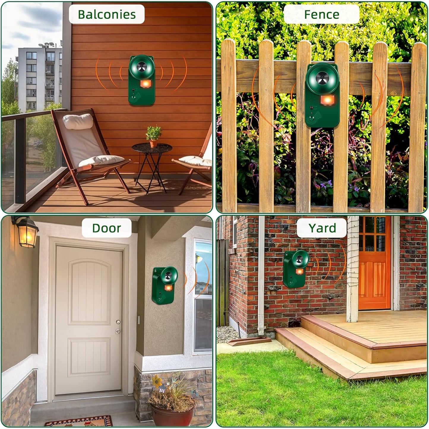 Bird Deterrents for Outside Ultrasonic Bird Repellent Devices Deer Repellent Devices Cat Repellent Animal Repeller with Motion Sensor to Keep Bird Raccoon Rabbit Squirrel Skunk Out of Balconies Yard