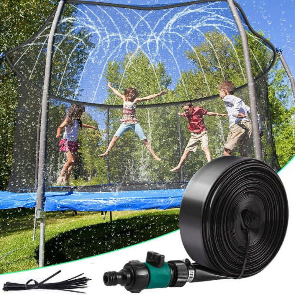 39Ft/49Ft Trampoline Sprinkler Kids Summer Outdoor Water Toy Fun Waterpark Spray