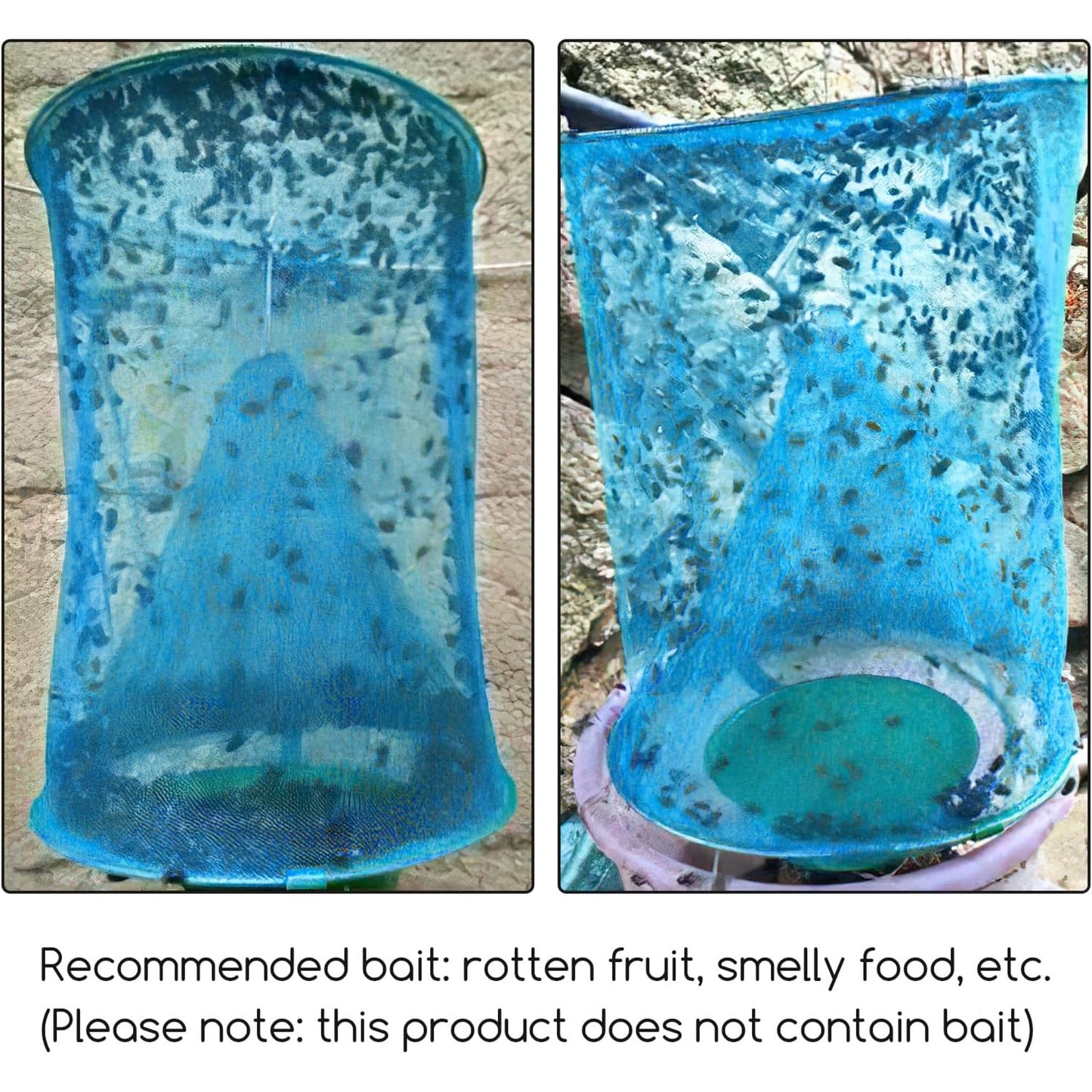 8 Pcs Fly Traps Outdoor Hanging Stable Pest Control Fly Trap with Bait Tray, Reusable Horse Fly Killer Fly Catcher Cage for Ranch Garden Orchard Home Farm Park (Blue)