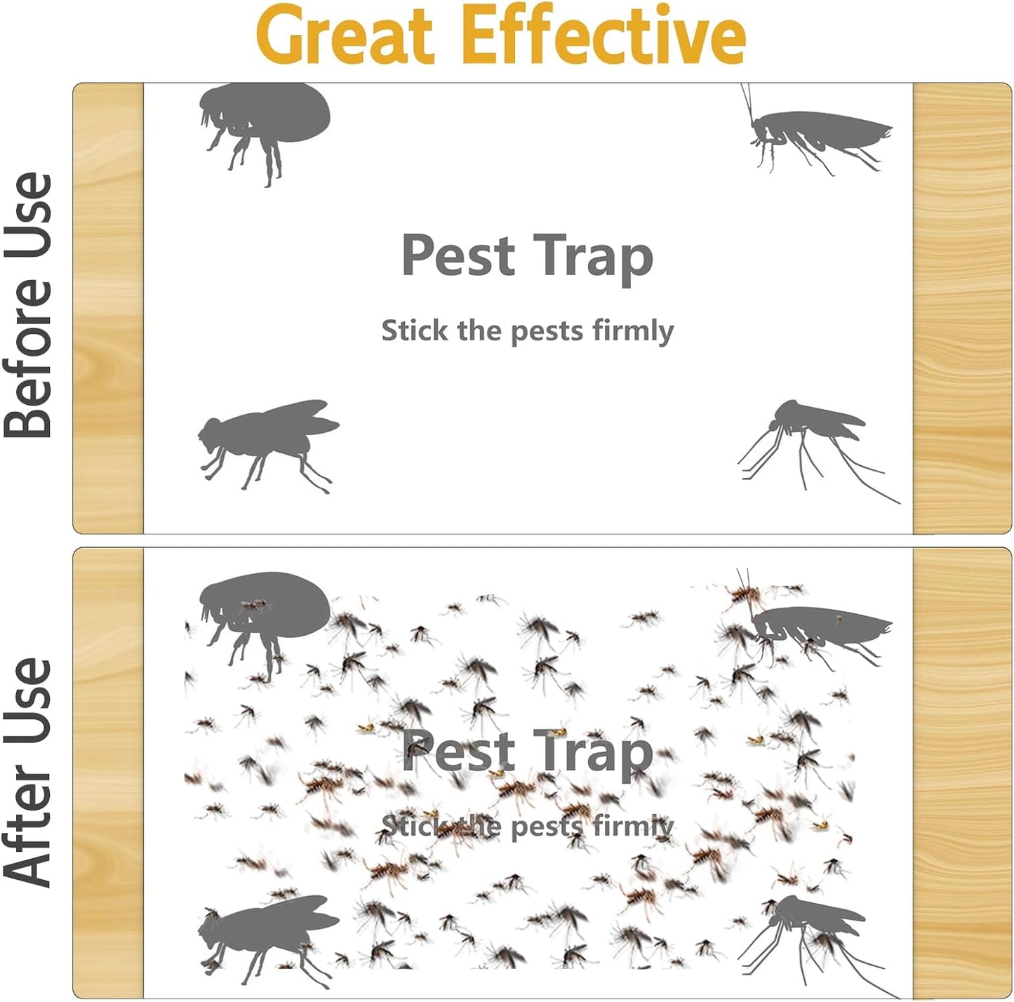 10 Pcs Flea Trap Refill Discs Replacement Glue Boards for Flea Traps for Inside Your Home, Sticky Pads for Fleas, Bugs, Flies, Mosquitos, Safe for Human and Pets